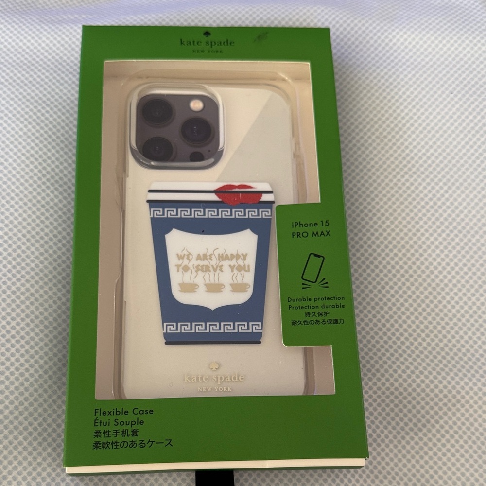 kate spade White and Blue iPhone 15 Pro Max Case